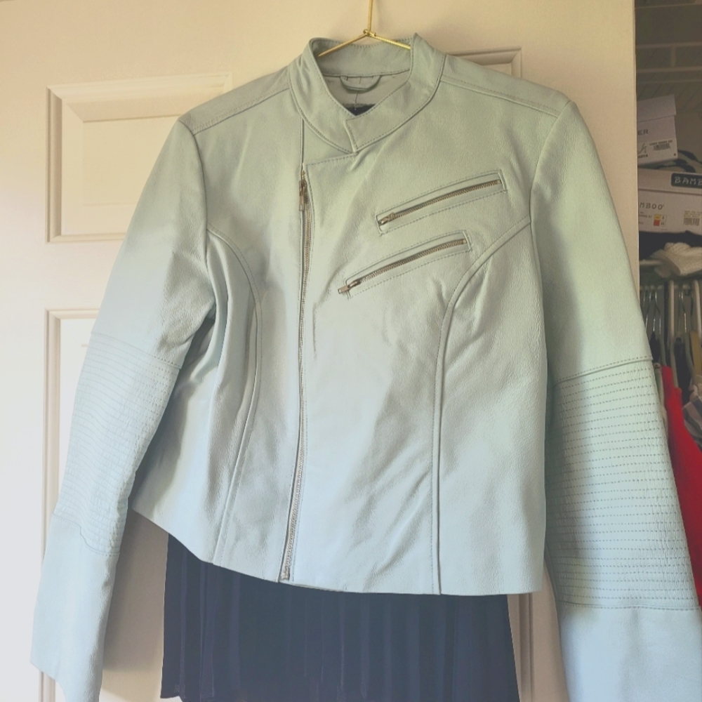 Oxyho Leather Jacket Blue. L